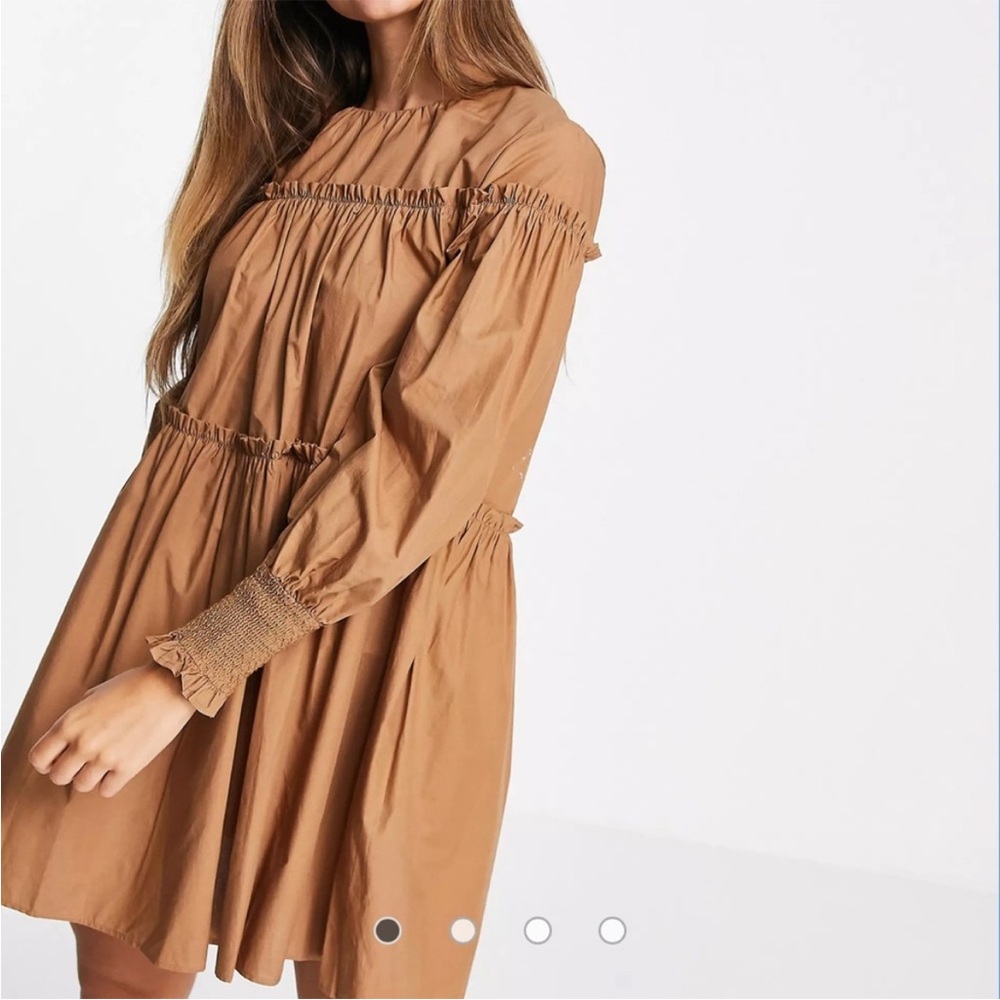 MNG  Mini long ruffle sleeve Dress